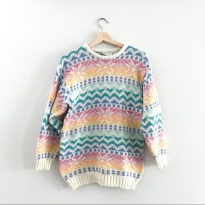Vintage multicolored knit sweater